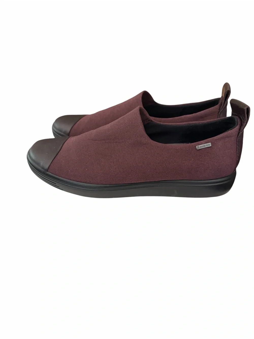 Ecco Soft 7 Wedge Gore-Tex Slip-On Sneakers Shoes Burgundy US 7 Women's
